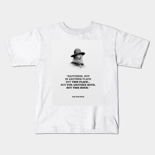 Walt Whitman Positive thinking Quote Kids T-Shirt